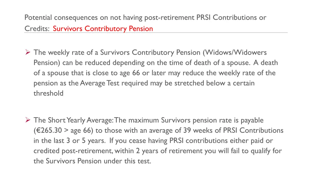 potential consequences on not having post 2