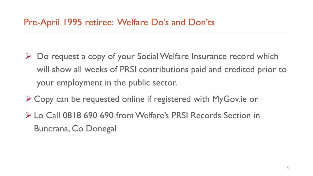 pre april 1995 retiree welfare do s and don ts 1