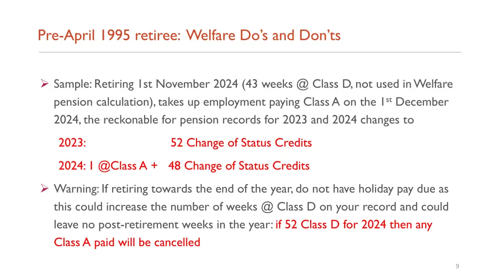 pre april 1995 retiree welfare do s and don ts 5