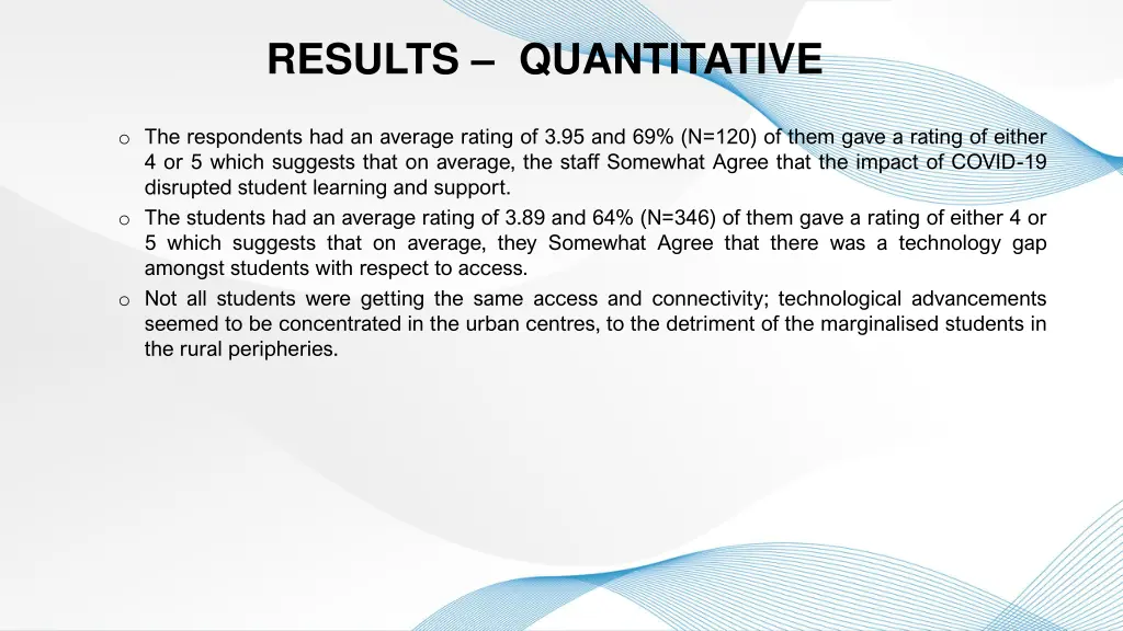 results quantitative 3