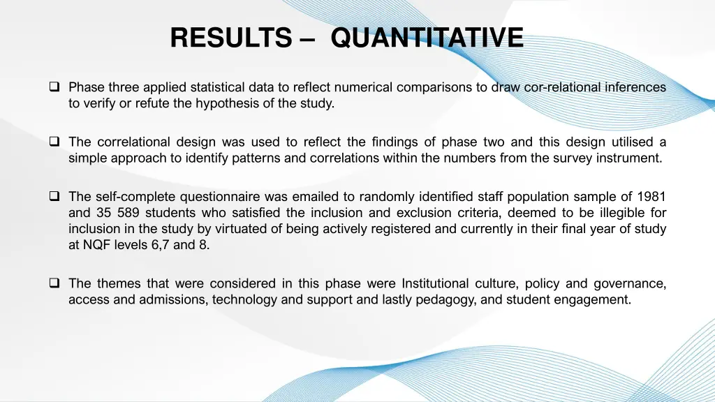 results quantitative