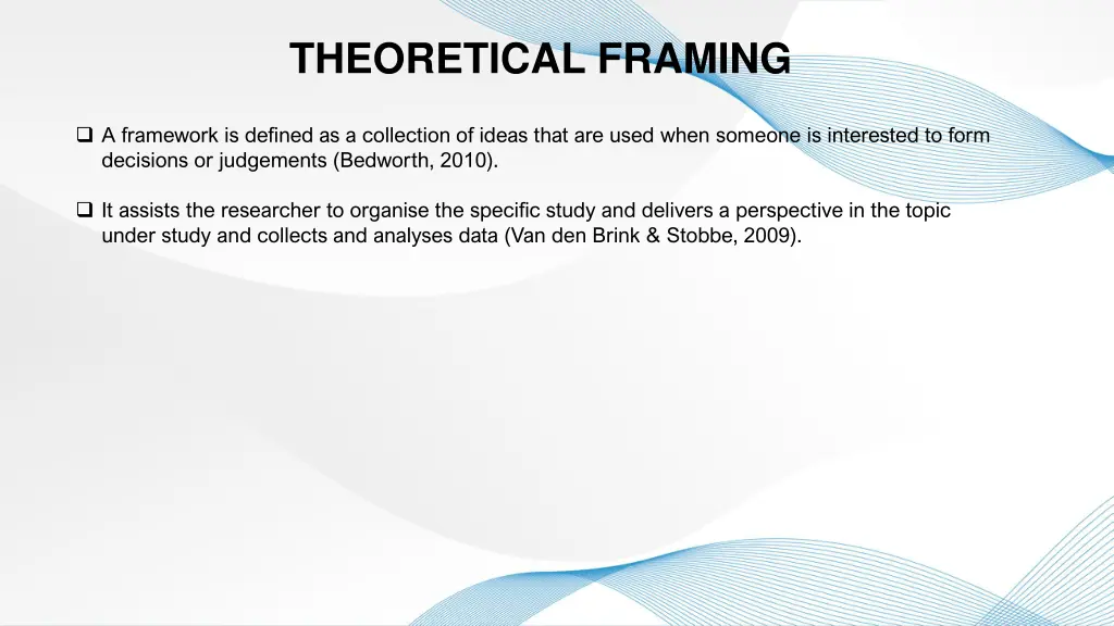theoretical framing