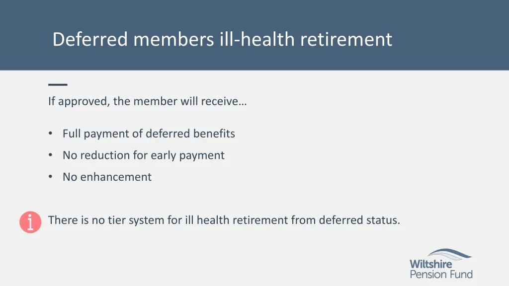 deferred members ill health retirement 2