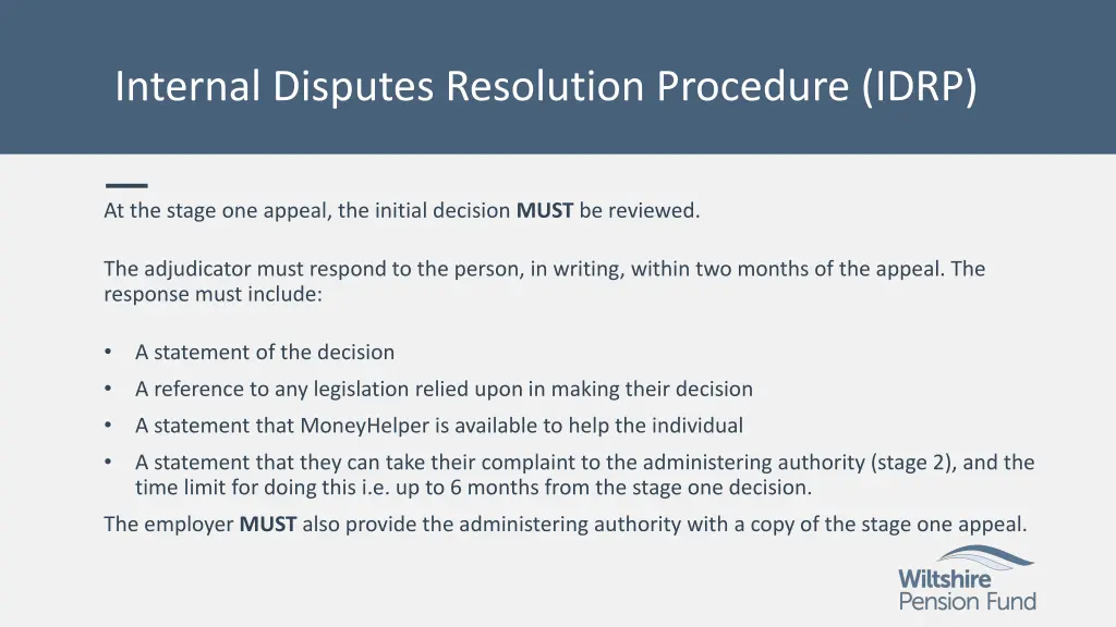 internal disputes resolution procedure idrp 1