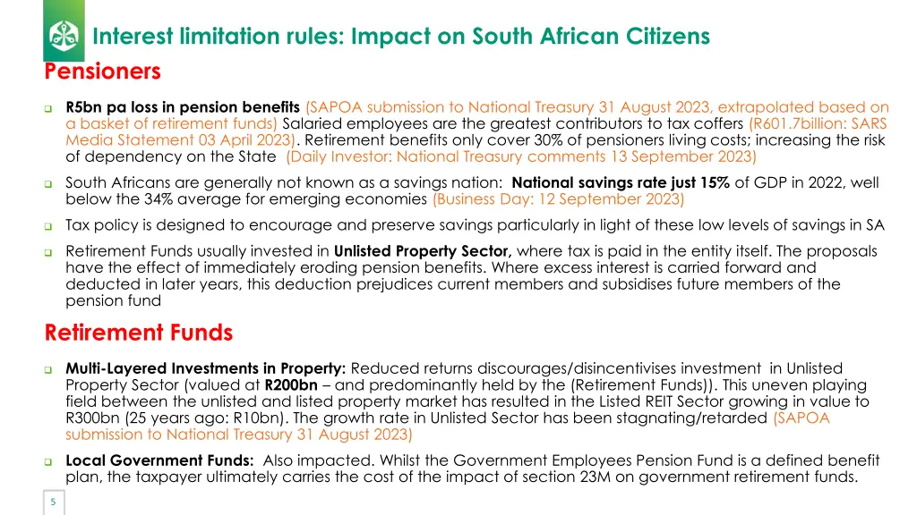 interest limitation rules impact on south african