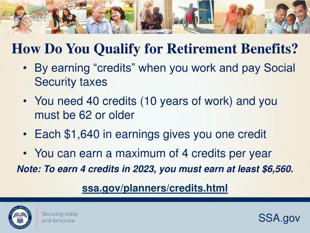 how do you qualify for retirement benefits