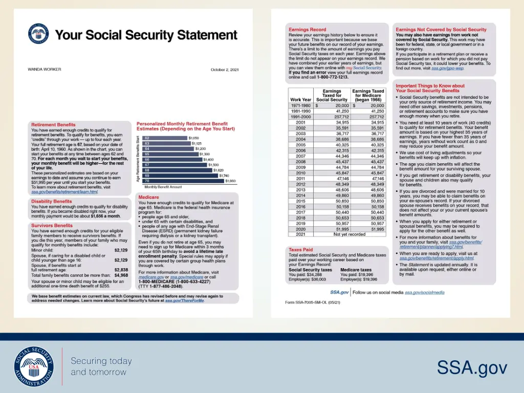 social securiaaty statement