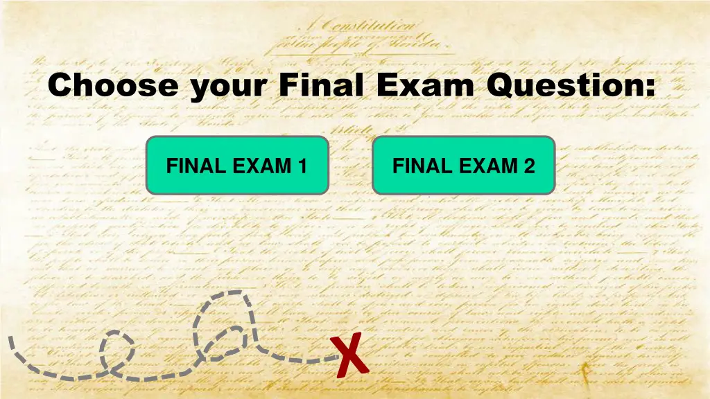 choose your final exam question