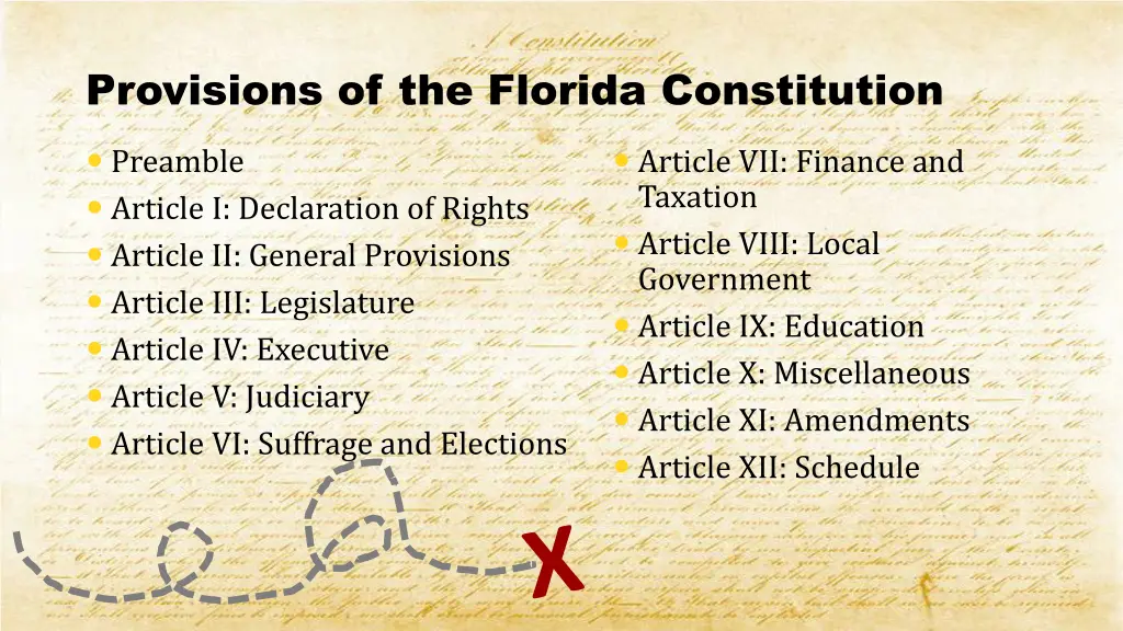 provisions of the florida constitution