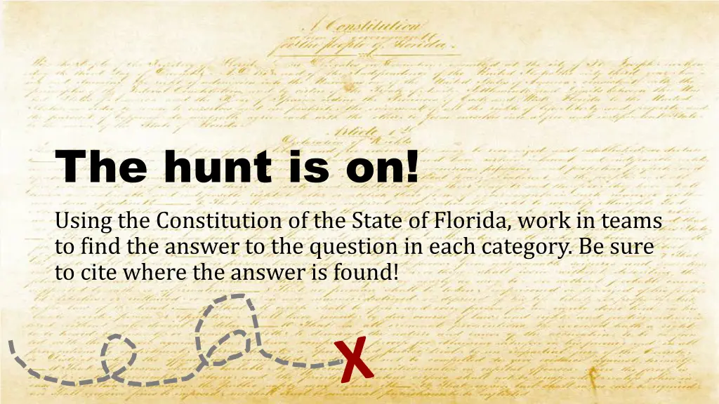 the hunt is on using the constitution