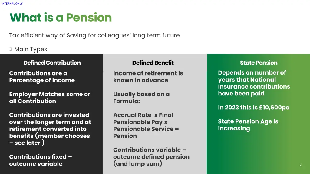 internal only what is a pension