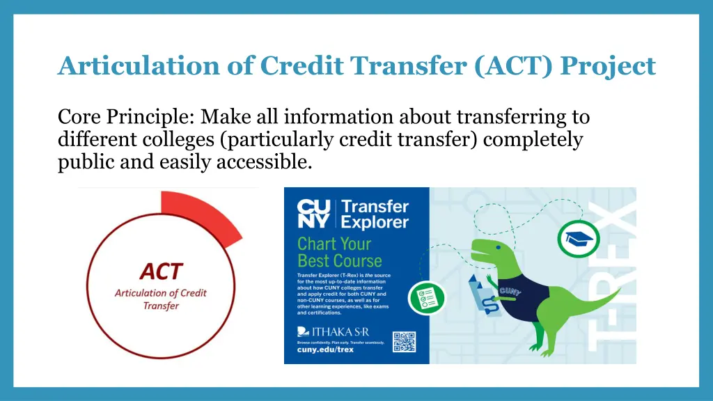 articulation of credit transfer act project