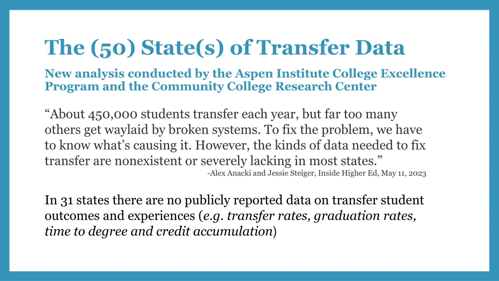 the 50 state s of transfer data