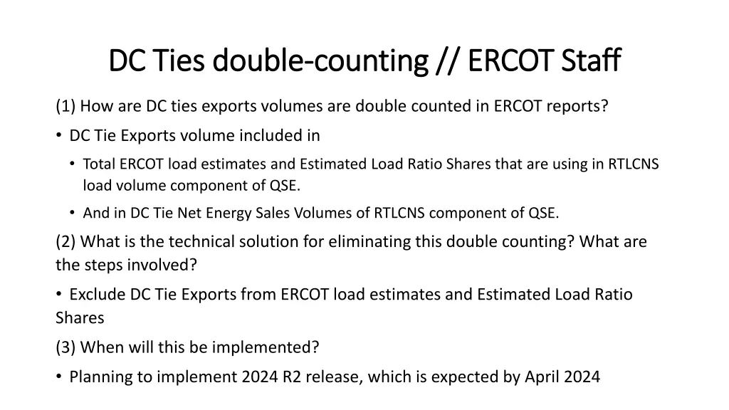 dc ties double dc ties double counting ercot