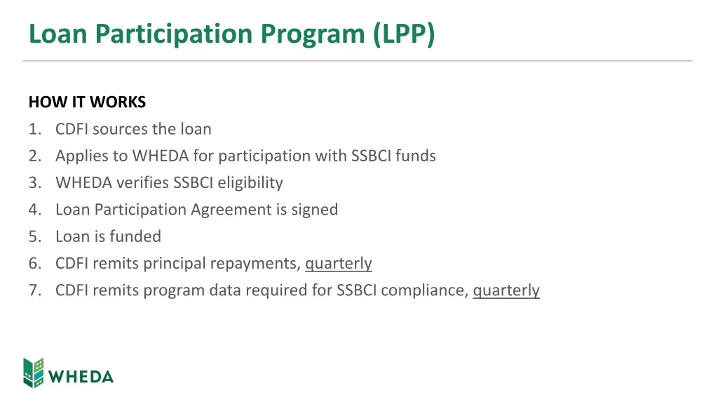 loan participation program lpp 1