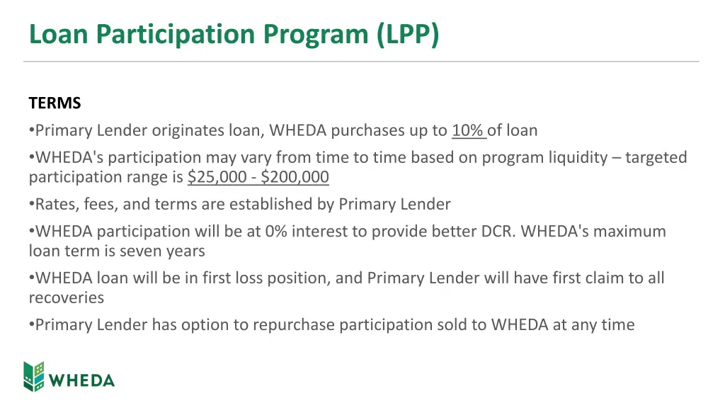 loan participation program lpp 2