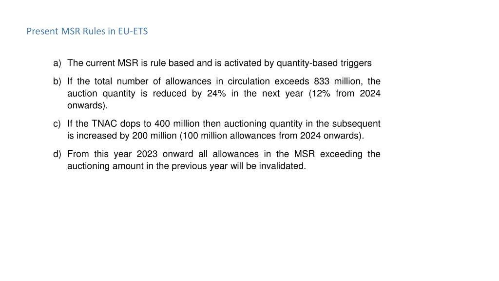 present msr rules in eu ets