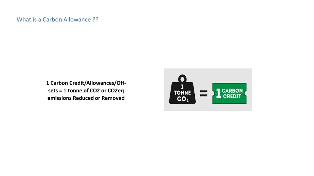 what is a carbon allowance