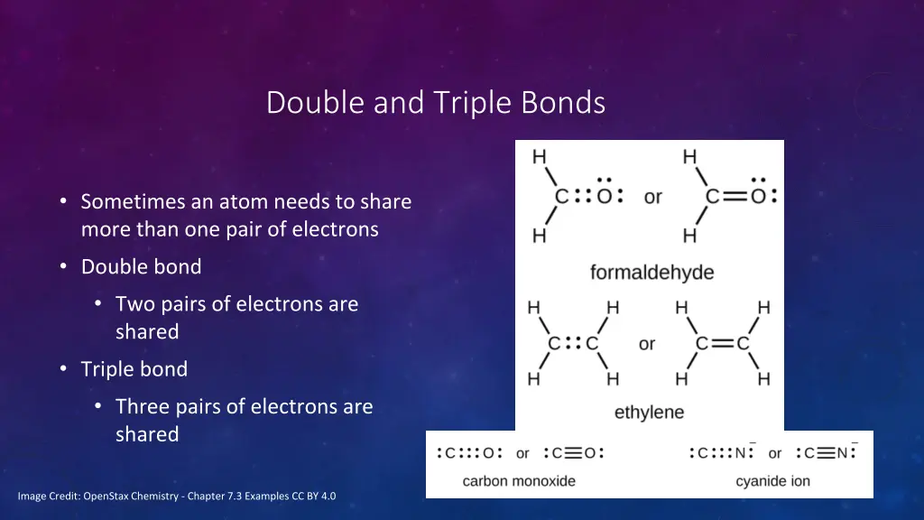 double and triple bonds