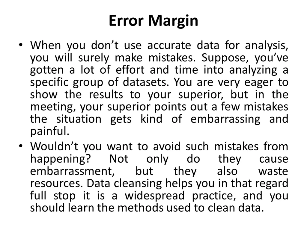 error margin