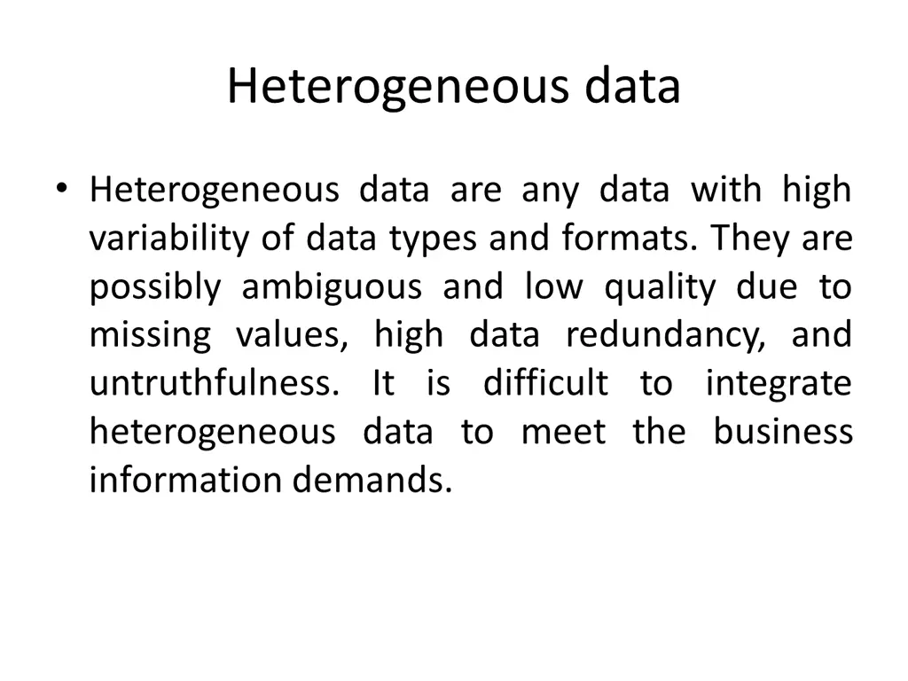 heterogeneous data