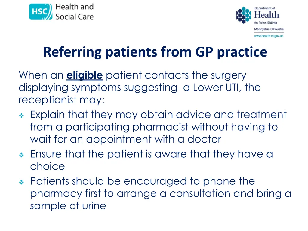 referring patients from gp practice