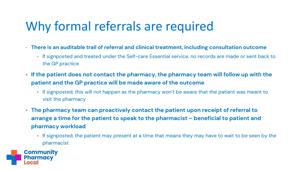 why formal referrals are required 1