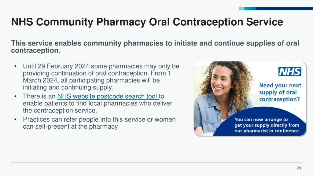 nhs community pharmacy oral contraception service