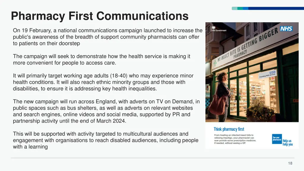 pharmacy first communications