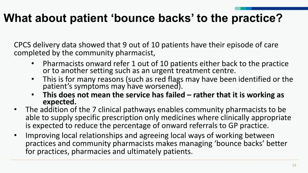 what about patient bounce backs to the practice