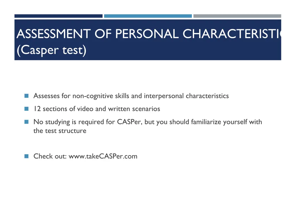 assessment of personal characteristics casper test