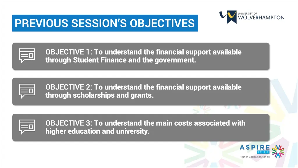 previous session s objectives