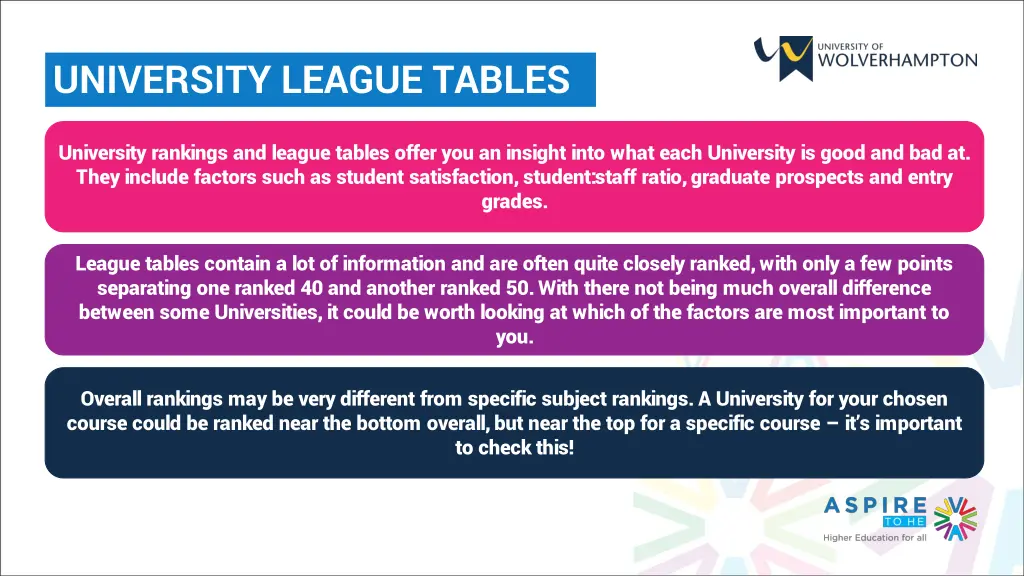 university league tables