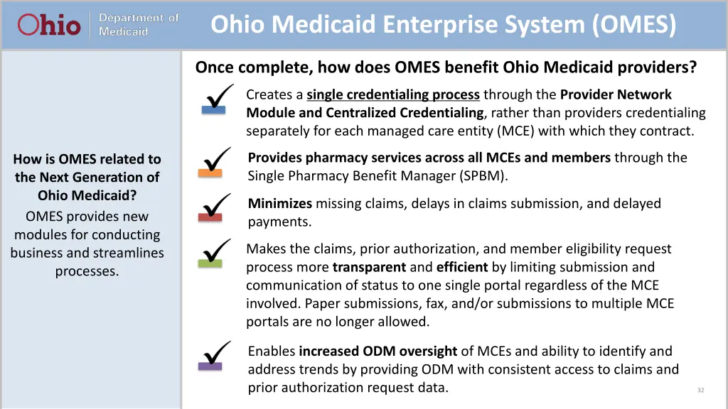 ohio medicaid enterprise system omes 1