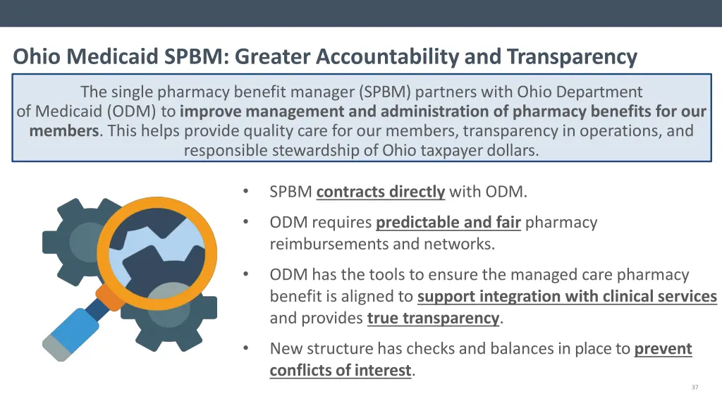 ohio medicaid spbm greater accountability