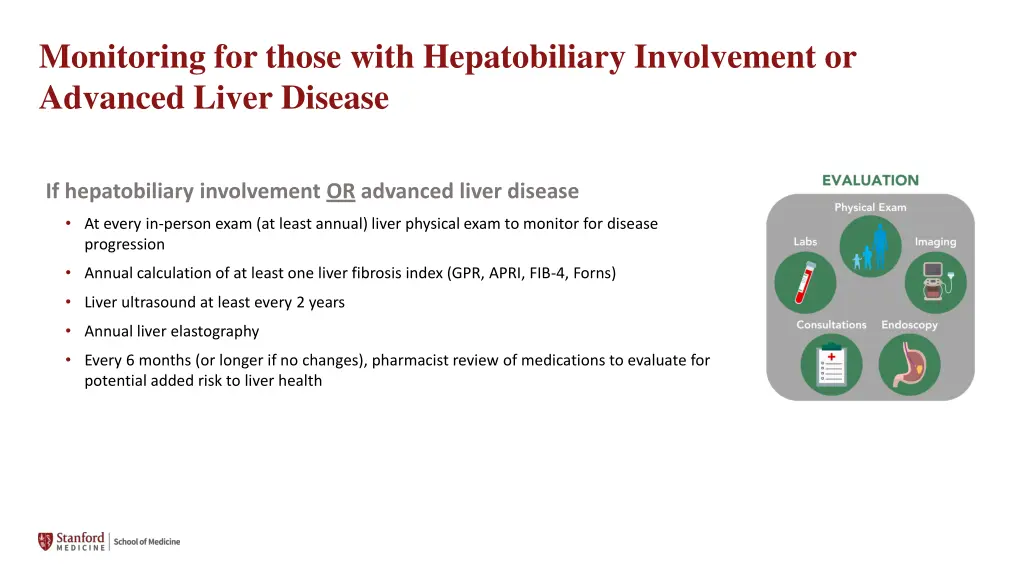 monitoring for those with hepatobiliary