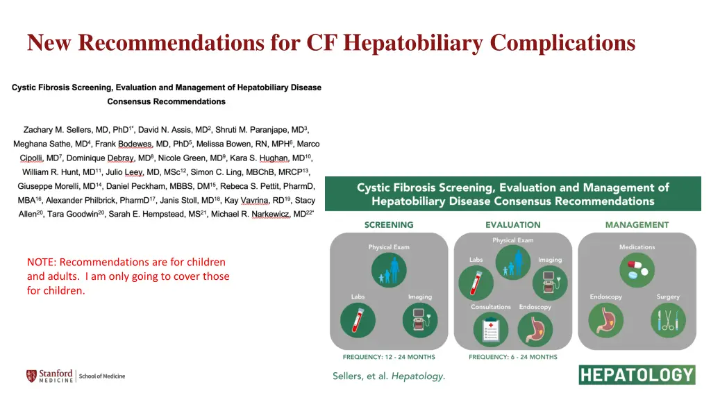 new recommendations for cf hepatobiliary