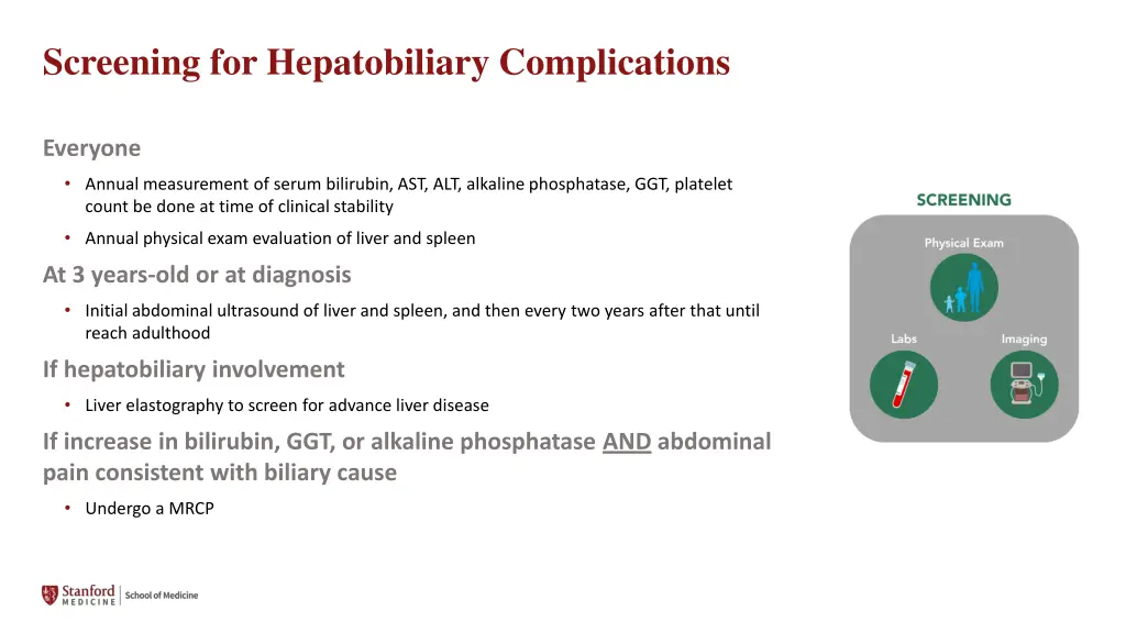 screening for hepatobiliary complications