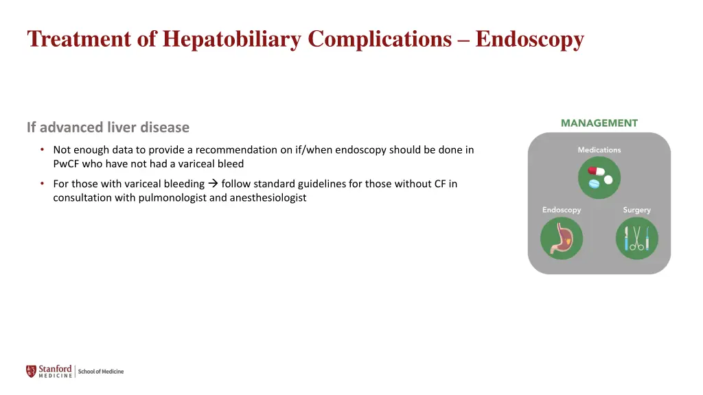 treatment of hepatobiliary complications endoscopy