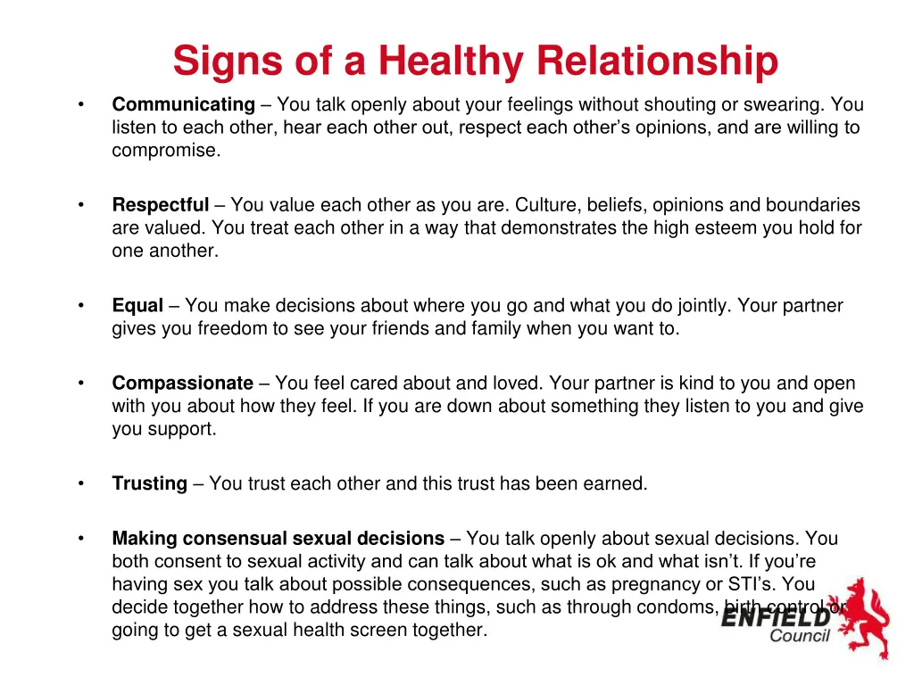 signs of a healthy relationship communicating