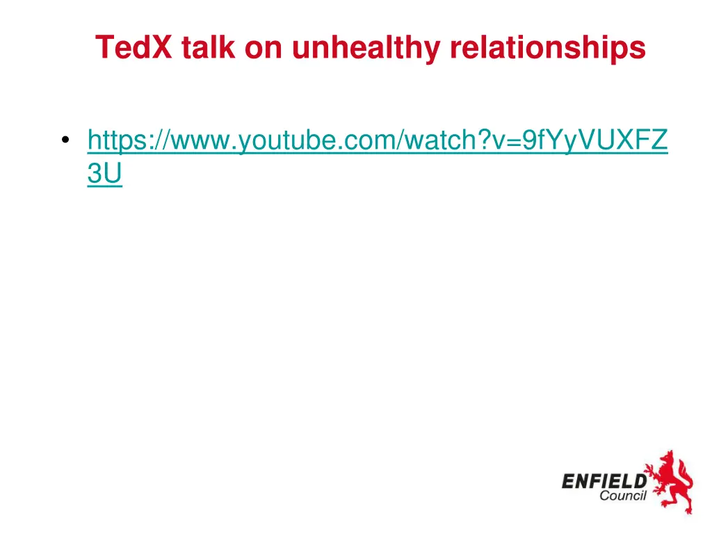 tedx talk on unhealthy relationships
