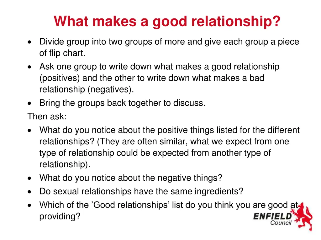 what makes a good relationship