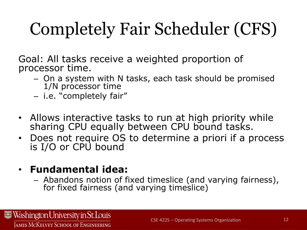 completely fair scheduler cfs