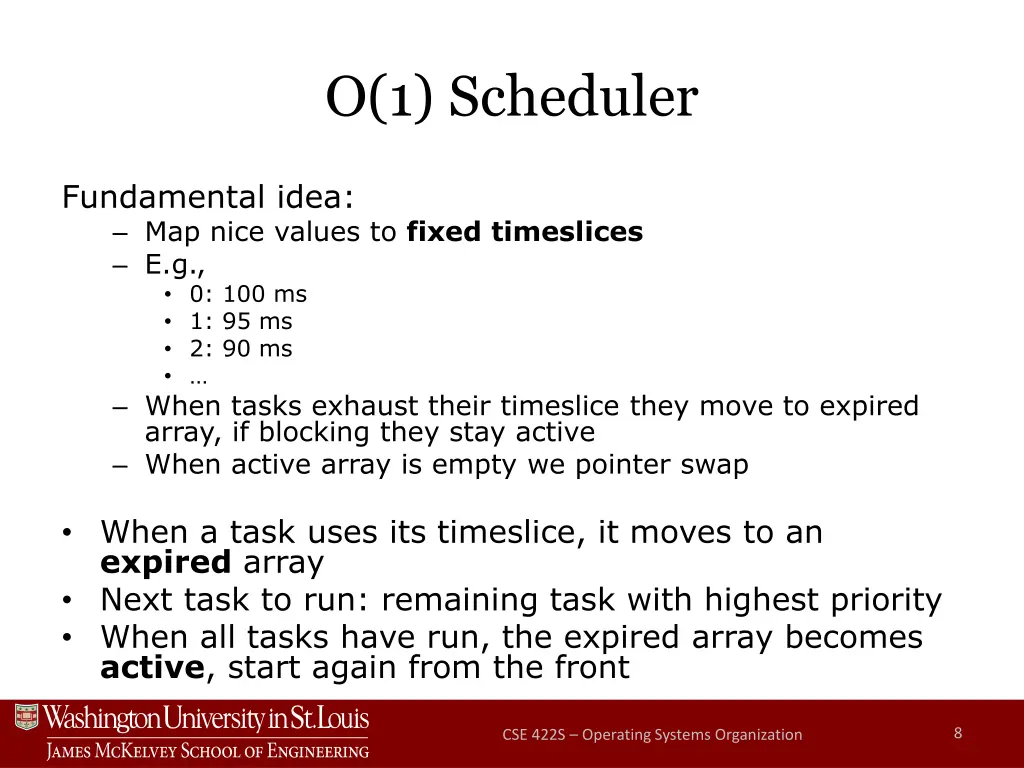 o 1 scheduler