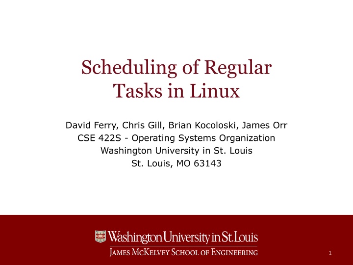 scheduling of regular tasks in linux