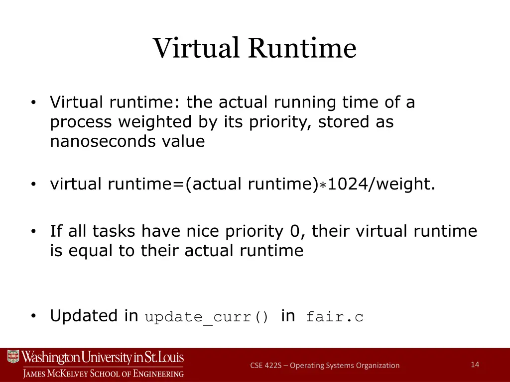 virtual runtime