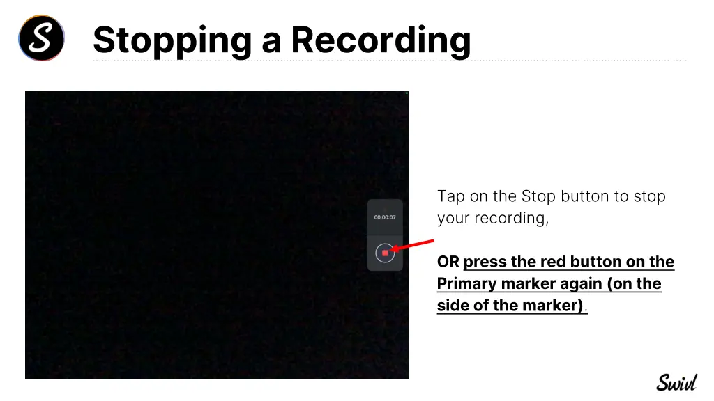 stopping a recording