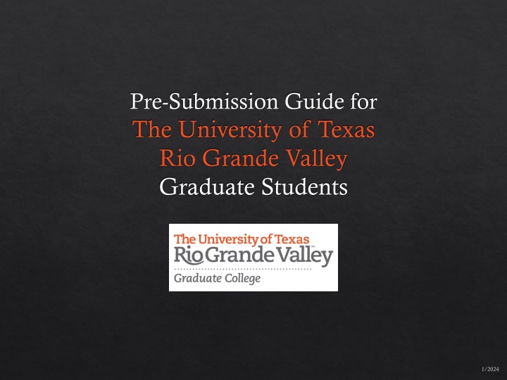 pre submission guide for the university of texas