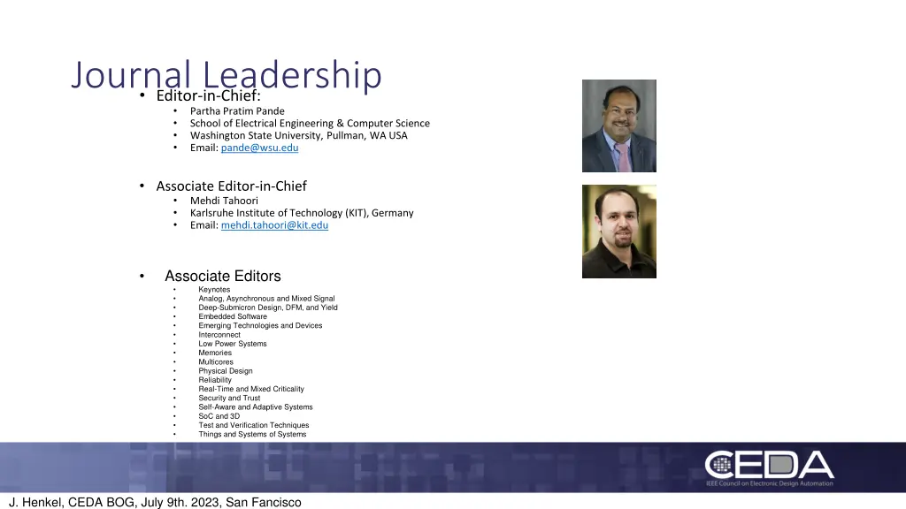 journal leadership editor in chief partha pratim