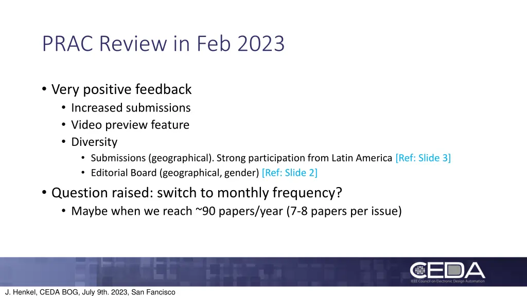 prac review in feb 2023